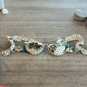 Floral Polka Dot Bikini Top